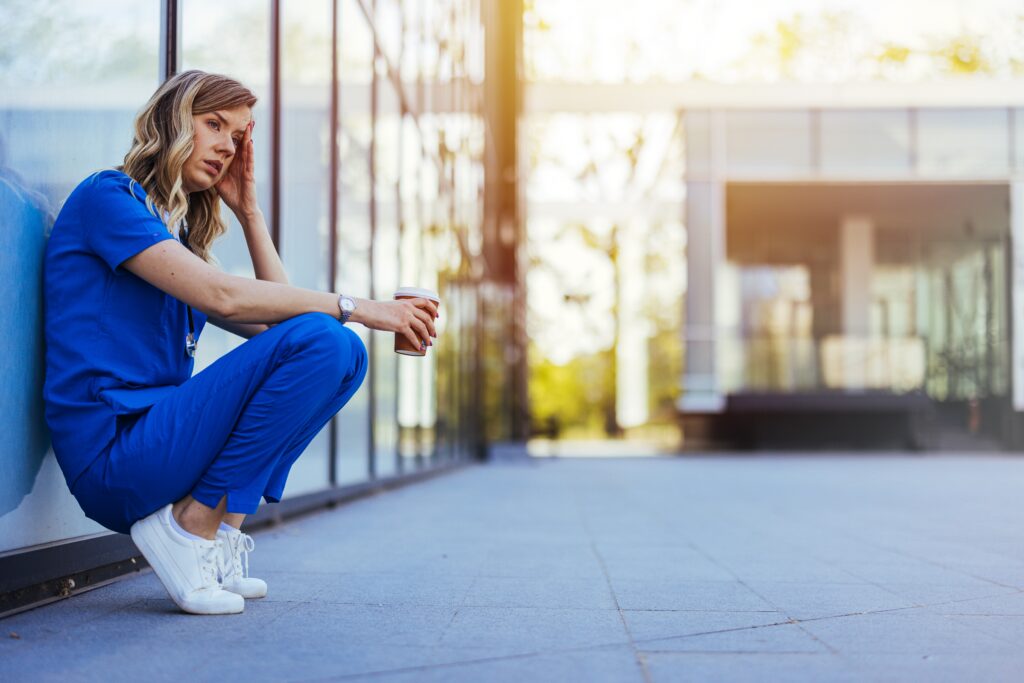 Financially stressed healthcare worker